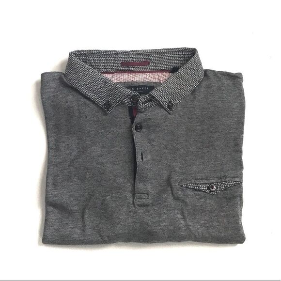 Ted Baker Blue/Gray Polo Shirt - Picture 2 of 9